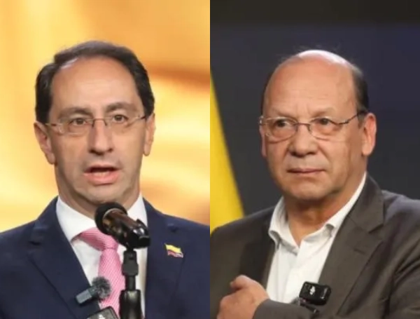 Vicepresidente electo, José Manuel Restrepo, y ministro de Hacienda, Germán Ávila.