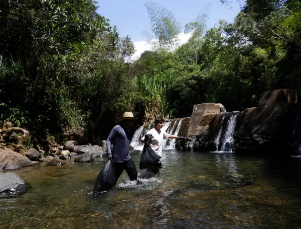 Protectores del río Meléndez en Cali.