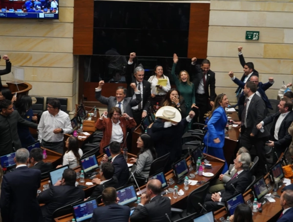Así celebró el Centro Democrático la elección de Honorio Henríquez como presidente del Senado