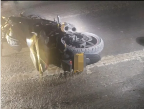 Moto implicada en el siniestro.