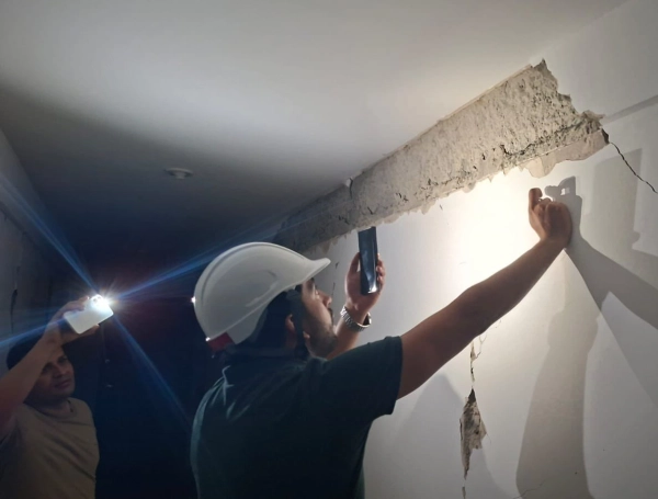 Viviendas afectadas en Bogotá tras terremoto.