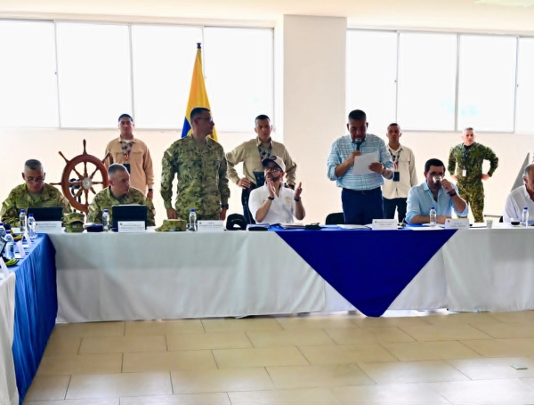 El presidnete De La Espriella en su segundo consejo de seguridad en Barranquilla.