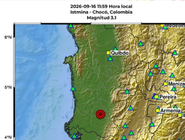 Temblor en Colombia.