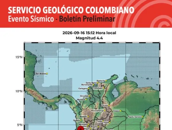 Sismo hoy en Chocó.