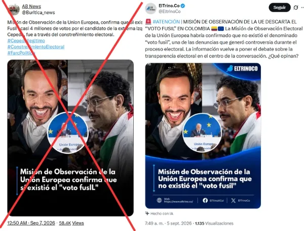 #ElFiltro: la Misión de Observación Electoral de la Unión Europea no dijo que existió 'voto fusil' en elecciones presidenciales de 2026