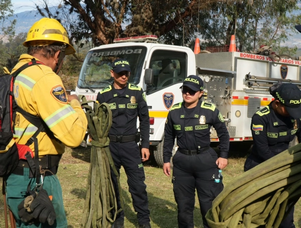 Incendio forestal en Villa de Leyva