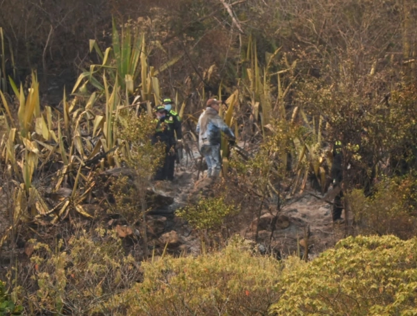 Incendio forestal en Villa de Leyva