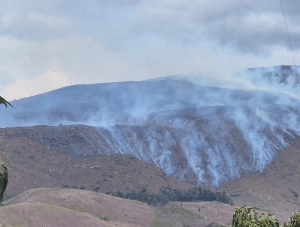 Incendio forestal en Villa de Leyva.