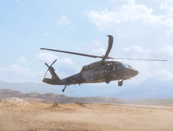 Helicóptero del Ejército Nacional en Tolemaida.