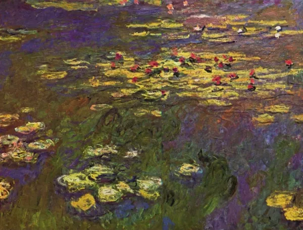 Detalle de Los nenúfares, la famosa serie de Monet, expuesta en el Museo de la Orangerie, en París.