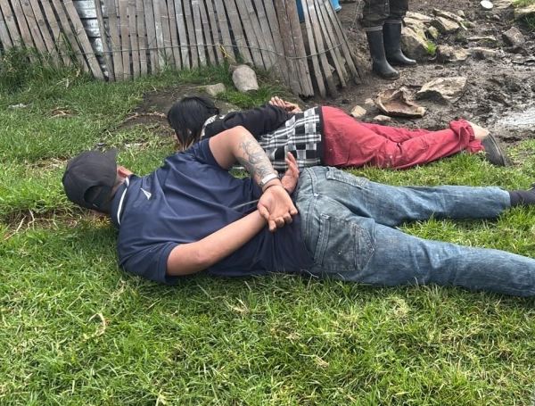 Dos de los tres capturados en la operación.