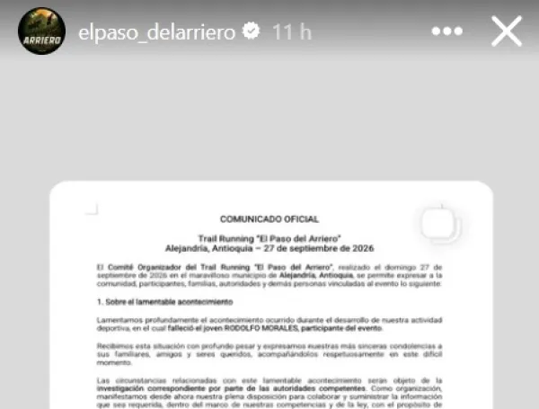 Se pronunció organizador del evento en Alejandría, Antioquia
