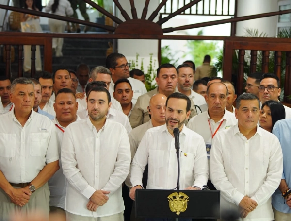 Presidente, Abelardo De La Espriella y alcaldes del Caribe.
