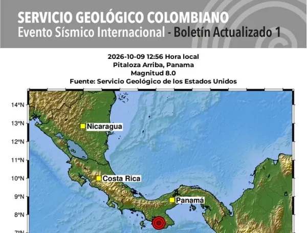 Reporte del SGC sobre el terremoto de magnitud 8,0 en Panamá.