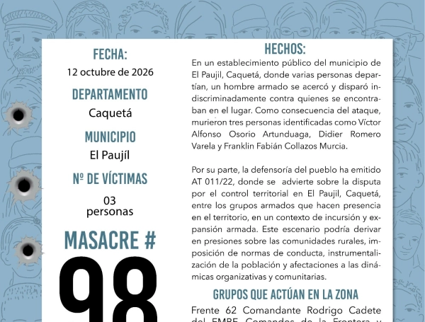 Nueva masacre en Colombia