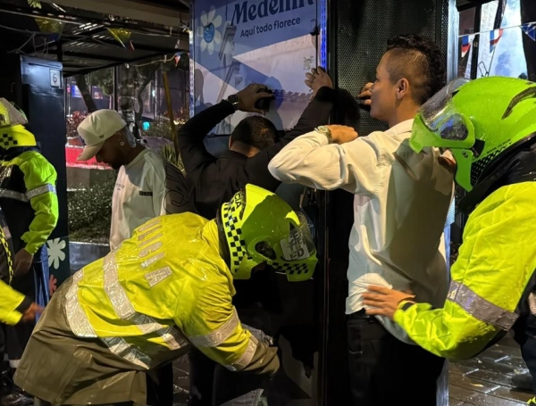 Operativo de seguridad en el Parque Lleras