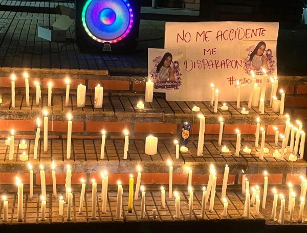 Velatón de mujer muerta en Puerto Wilches