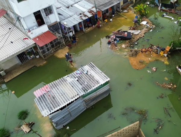 Emergencias en Turbaco (Bolívar) tras fuertes aguaceros