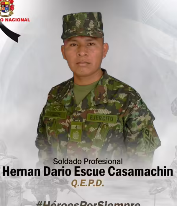 El soldado Hernán Darío Escué Casamachín había quedado herido, pero luego murió.