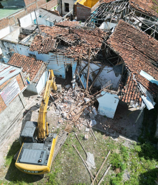 Esta era la casona, un punto de venta de drogas en Tuluá hasta que fue demolida.