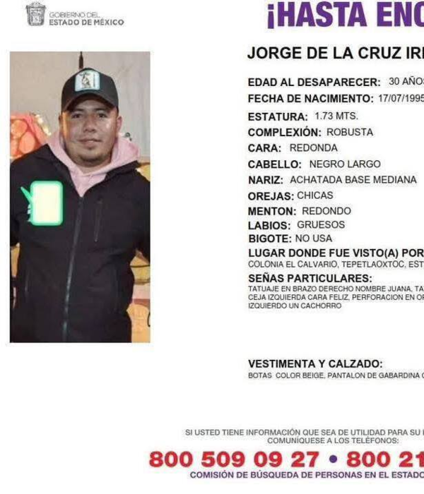 Reporte de la desaparición de uno de los colombianos.