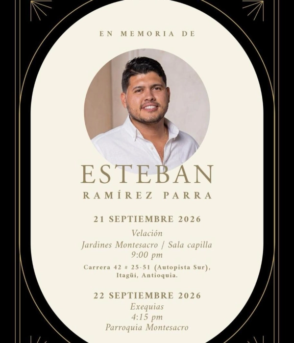 Las exequias de Esteban Ramírez se llevaron a cabo el pasado 21 de septiembre.