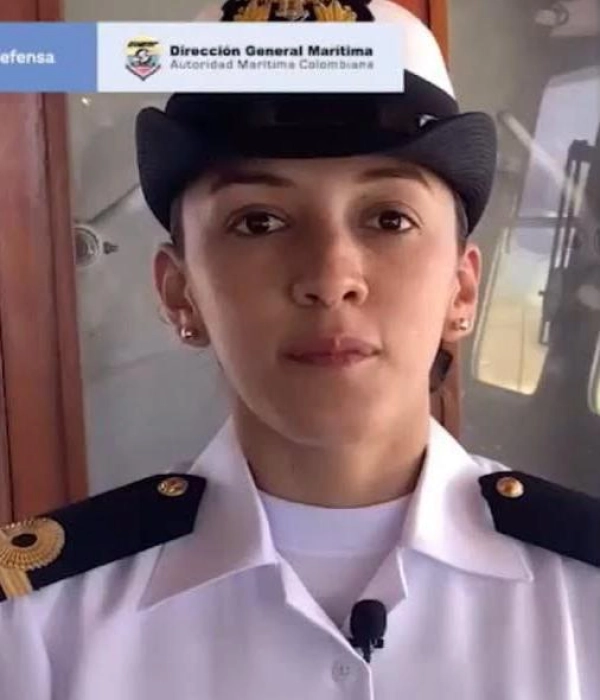 La teniente de Navío Daniela Nayarith García Ospino.