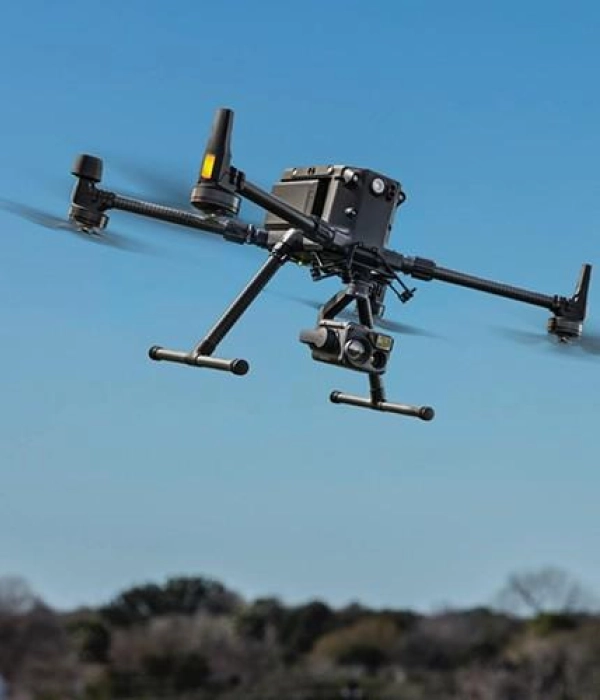 Así se ve la cámara instalada en un dron de la misma marca, en vuelo. (Imagen de referencia)