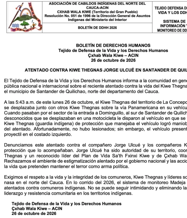 Rechazo de la Acin.
