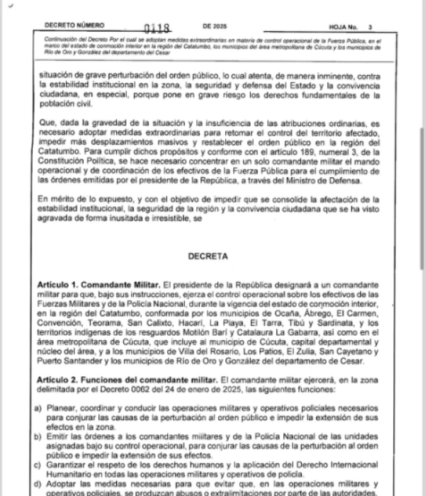 Sale segundo paquete de decretos por la conmoción interior en el ...