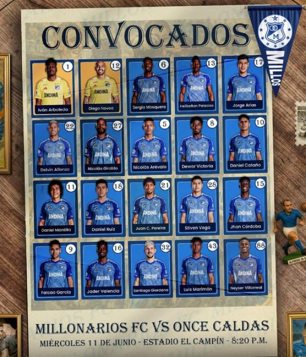 Millonarios toma arriesgada decisión para el partido contra Once Caldas ...