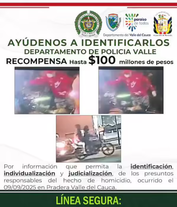 Las imágenes para que la ciudadanía ayude a identificar a los sicarios.