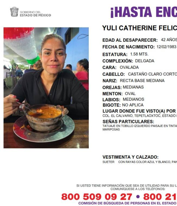 Reporte de la desaparición de Yuli Catherine Zapata Villa, el 24 de septiembre.