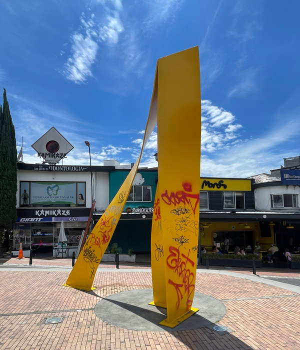 La obra de John Castles que fue 'intervenida' sin autorización por la Alcaldía de Pereira.