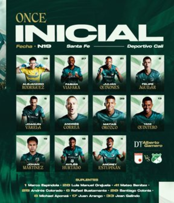 Santa Fe vs. Cali EN VIVO Liga BetPlay 2025-II en directo minuto a minuto