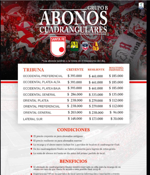 Santa Fe quiere el bicampeonato y está listo para los cuadrangulares ...