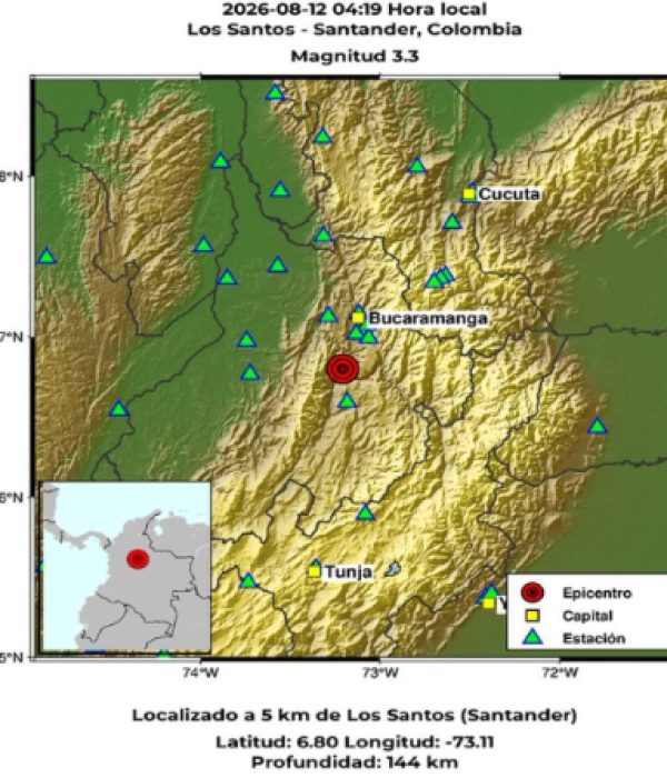 Nuevo temblor hoy en Colombia.