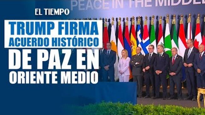 Trump presenta pacto con Egipto, Catar y Turquía que busca el fin del conflicto y liberación de rehenes.