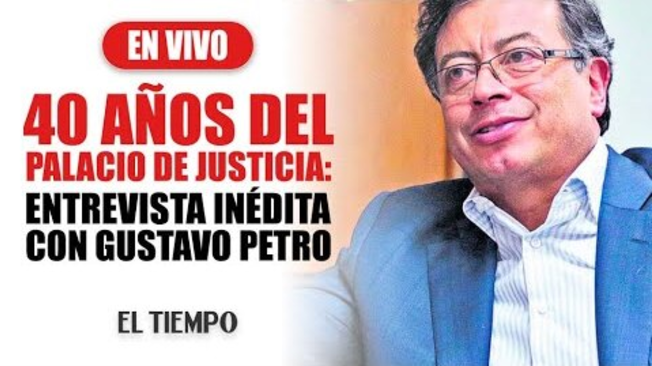EL TIEMPO publica este interrogatorio inédito al hoy presidente Gustavo Petro realizado por la Comisión de la Verdad del Palacio de Justicia. Para la época de los hechos, Petro estaba en prisión. En la entrevista se refiere a las versiones sobre dinero del narcotráfico detrás de la toma, los incendios, los desaparecidos y la posición del gobierno Betancur. Esta pieza forma parte de un especial multimedia que se publicará en nuestras plataformas este jueves 6 de noviembre.