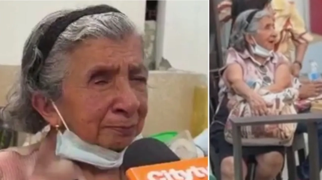Doña Martha Arenas, de 82 años, perdió la casa donde vivió durante más de 60 años en el centro de Pereira tras el devastador terremoto.