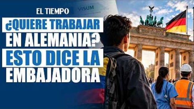 Alemania necesita mano de obra calificada y la embajadora explica qué deben tener en cuenta los colombianos interesados en trabajar en el país. La entrevista aborda la migración laboral, el aprendizaje del idioma, los procesos de visa y la importancia de acudir a canales oficiales para evitar estafas. #Alemania #Colombia #TrabajoEnAlemania #TrabajarEnAlemania #Empleo #Migracion #MigracionLaboral #ColombianosEnAlemania #OportunidadesLaborales #EmpleoEnAlemania #Europa #AlemaniaColombia #Noticias #Actualidad #ELTIEMPO
SUSCRÍBETE: https://bit.ly/eltiempoYT
Síguenos en nuestras redes sociales:
X: https://twitter.com/eltiempo
Facebook: https://www.facebook.com/eltiempo
Instagram: https://www.instagram.com/eltiempo
El Tiempo es el medio líder de noticias en Colombia, caracterizado por sus investigaciones y reportajes exclusivos, sobre: justicia, deportes, economía, política, cultura, tecnología, innovación, cambio climático, entre otros eventos noticiosos en Colombia y el mundo.
Para mayor información ingresa a: https://www.eltiempo.com
Otros canales de El Tiempo
Citytv: https://www.youtube.com/c/citytvbogota
Bravíssimo Citytv: https://www.youtube.com/c/BRAVISSIMOCITYTV
Portafolio: https://www.youtube.com/user/PortafolioCO
Futbolred: https://www.youtube.com/c/FutbolRedCO