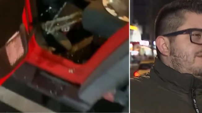 Un grupo de amigos que comía en un restaurante de hamburguesas en la calle 140 fue víctima de los llamados rompevidrios.