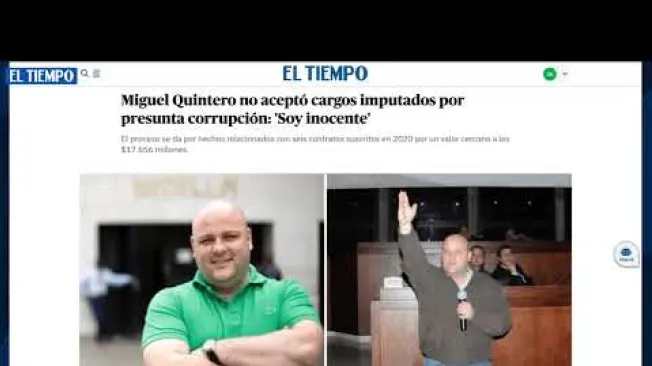 #ElTiempo #NoticiasColombia #ÚltimaHora

SUSCRÍBETE: https://bit.ly/eltiempoYT 

Síguenos en nuestras redes sociales:
X: https://twitter.com/eltiempo 
Facebook: https://www.facebook.com/eltiempo 
Instagram: https://www.instagram.com/eltiempo 

El Tiempo es el medio líder de noticias en Colombia, caracterizado por sus investigaciones y reportajes exclusivos, sobre:  justicia, deportes, economía, política, cultura, tecnología, innovación, cambio climático, entre otros eventos noticiosos en Colombia y el mundo.

Para mayor información ingresa a: https://www.eltiempo.com 

Otros canales de El Tiempo
Citytv: https://www.youtube.com/c/citytvbogota  
Bravíssimo Citytv: https://www.youtube.com/c/BRAVISSIMOCITYTV  
Portafolio: https://www.youtube.com/user/PortafolioCO  
Futbolred: https://www.youtube.com/c/FutbolRedCO