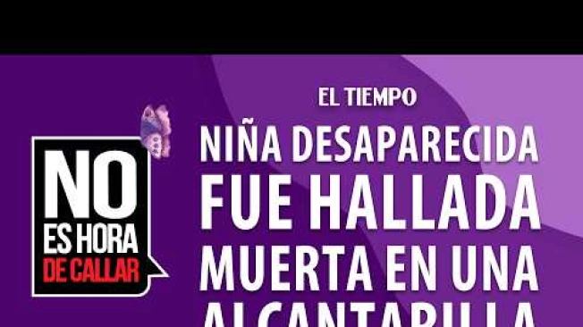 Una niña fue hallada sin vida dentro de una alcantarilla en Ciudad Bolívar, Bogotá, tres días después de haber desaparecido en el barrio Porvenir.
Según la información preliminar, la menor habría salido del sector después de presenciar una discusión entre su hermana y la pareja de esta.
Una cámara de seguridad habría registrado posteriormente a un hombre llevándose a la niña en una motocicleta. #ElTiempo #NoticiasColombia #ÚltimaHora

SUSCRÍBETE: https://bit.ly/eltiempoYT 

Síguenos en nuestras redes sociales:
X: https://twitter.com/eltiempo 
Facebook: https://www.facebook.com/eltiempo 
Instagram: https://www.instagram.com/eltiempo 

El Tiempo es el medio líder de noticias en Colombia, caracterizado por sus investigaciones y reportajes exclusivos, sobre:  justicia, deportes, economía, política, cultura, tecnología, innovación, cambio climático, entre otros eventos noticiosos en Colombia y el mundo.

Para mayor información ingresa a: https://www.eltiempo.com 

Otros canales de El Tiempo
Citytv: https://www.youtube.com/c/citytvbogota  
Bravíssimo Citytv: https://www.youtube.com/c/BRAVISSIMOCITYTV  
Portafolio: https://www.youtube.com/user/PortafolioCO  
Futbolred: https://www.youtube.com/c/FutbolRedCO