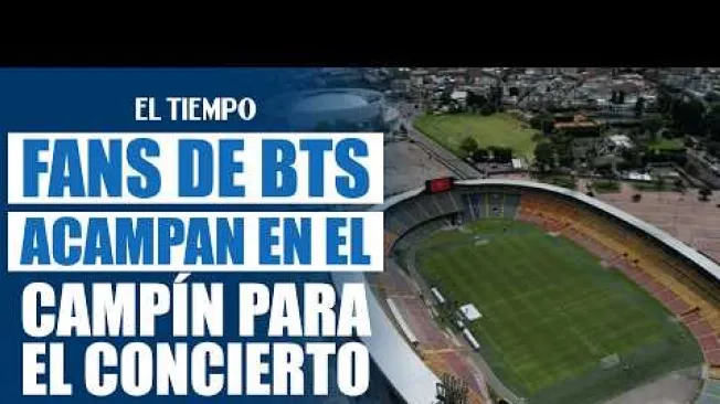 Decenas de personas hicieron cola toda la noche y madrugada en el Campín para tener buena ubicación para el concierto de BTS.

Muchos llegaron con carpas y cobijas para aguantar el frío, especialmente quienes viajaron desde fuera de la ciudad. La fila se extendió durante horas, reflejando el interés por ver al grupo coreano en vivo.#BTS #BTSBogotá #BTSConcert #ConciertoBTS #BTSColombia #Bogotá #EstadioElCampín #ARMY #BTSWorldTour #ConciertosBogotá #NoticiasBogotá #Entretenimiento #KPop#ElTiempo #NoticiasColombia #ÚltimaHora

SUSCRÍBETE: https://bit.ly/eltiempoYT 

Síguenos en nuestras redes sociales:
X: https://twitter.com/eltiempo 
Facebook: https://www.facebook.com/eltiempo 
Instagram: https://www.instagram.com/eltiempo 

El Tiempo es el medio líder de noticias en Colombia, caracterizado por sus investigaciones y reportajes exclusivos, sobre:  justicia, deportes, economía, política, cultura, tecnología, innovación, cambio climático, entre otros eventos noticiosos en Colombia y el mundo.

Para mayor información ingresa a: https://www.eltiempo.com 

Otros canales de El Tiempo
Citytv: https://www.youtube.com/c/citytvbogota  
Bravíssimo Citytv: https://www.youtube.com/c/BRAVISSIMOCITYTV  
Portafolio: https://www.youtube.com/user/PortafolioCO  
Futbolred: https://www.youtube.com/c/FutbolRedCO