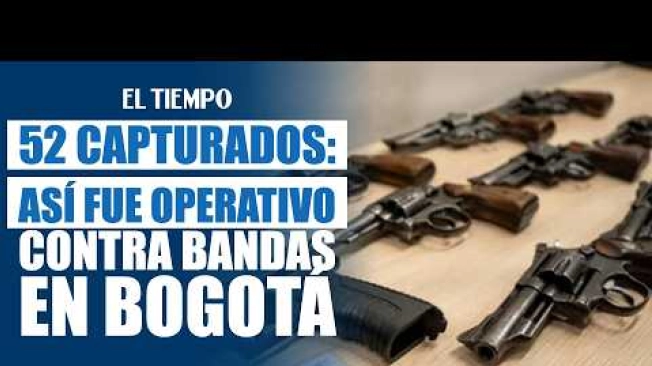 La Policía entregó el balance de 35 allanamientos realizados contra estructuras criminales en diferentes sectores de Bogotá.
Durante las intervenciones, 52 personas fueron capturadas y 28 armas de fuego fueron incautadas, según el reporte de las autoridades.
Uno de los principales resultados se registró en Barrios Unidos, donde las autoridades aseguran haber desmantelado un grupo criminal que estaría dedicado a diferentes actividades delictivas en la zona.
En este informe conozca los detalles del operativo y los resultados entregados por la Policía.
 #ElTiempo #NoticiasColombia #ÚltimaHora #Bogotá #BarriosUnidos #Seguridad #Policía #CityNoticias

SUSCRÍBETE: https://bit.ly/eltiempoYT 

Síguenos en nuestras redes sociales:
X: https://twitter.com/eltiempo 
Facebook: https://www.facebook.com/eltiempo 
Instagram: https://www.instagram.com/eltiempo 

El Tiempo es el medio líder de noticias en Colombia, caracterizado por sus investigaciones y reportajes exclusivos, sobre:  justicia, deportes, economía, política, cultura, tecnología, innovación, cambio climático, entre otros eventos noticiosos en Colombia y el mundo.

Para mayor información ingresa a: https://www.eltiempo.com 

Otros canales de El Tiempo
Citytv: https://www.youtube.com/c/citytvbogota  
Bravíssimo Citytv: https://www.youtube.com/c/BRAVISSIMOCITYTV  
Portafolio: https://www.youtube.com/user/PortafolioCO  
Futbolred: https://www.youtube.com/c/FutbolRedCO
