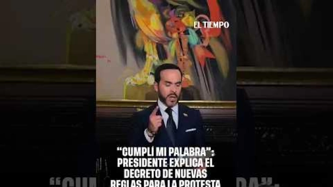 El presidente Abelardo De La Espriella explicó los alcances del decreto que modifica las condiciones para las protestas en Colombia, firmado este martes, antes de la jornada de manifestaciones del 14 de octubre. El mandatario aseguró que se respetará la protesta pacífica, pero advirtió que no se tolerarán la violencia, el vandalismo ni los bloqueos que afecten los derechos de los ciudadanos.#AbelardoDeLaEspriella #Protestas #Marchas14DeOctubre #Decreto #ProtestaSocial #Manifestaciones #Movilizaciones #ProtestaPacifica #OrdenPublico #Bloqueos #Vandalismo #GobiernoColombiano #PoliticaColombiana #ActualidadColombia #NoticiasColombia #UltimaHora #ELTIEMPO
SUSCRÍBETE: https://bit.ly/eltiempoYT
Síguenos en nuestras redes sociales:
X: https://twitter.com/eltiempo
Facebook: https://www.facebook.com/eltiempo
Instagram: https://www.instagram.com/eltiempo
El Tiempo es el medio líder de noticias en Colombia, caracterizado por sus investigaciones y reportajes exclusivos, sobre: justicia, deportes, economía, política, cultura, tecnología, innovación, cambio climático, entre otros eventos noticiosos en Colombia y el mundo.
Para mayor información ingresa a: https://www.eltiempo.com
Otros canales de El Tiempo
Citytv: https://www.youtube.com/c/citytvbogota
Bravíssimo Citytv: https://www.youtube.com/c/BRAVISSIMOCITYTV
Portafolio: https://www.youtube.com/user/PortafolioCO
Futbolred: https://www.youtube.com/c/FutbolRedCO