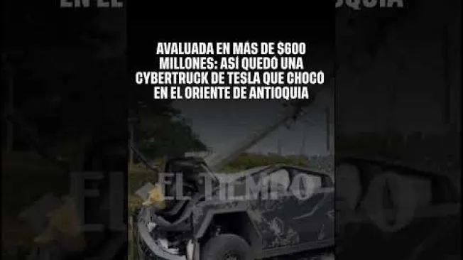 Una Tesla Cybertruck, cuyo valor rondaría los $700 millones, chocó contra un poste en Antioquia
El accidente ocurrió sobre las 7:30 de la mañana de este lunes 19 de octubre, en la vía Llanogrande-Rionegro.
Imágenes captadas por otros conductores dejan ver los daños que sufrió el vehículo, que además cuenta con una personalización particular.
Hasta el momento, no se conocen detalles sobre las causas del accidente ni se ha informado oficialmente si hubo personas lesionadas.
#ElTiempo #NoticiasColombia #ÚltimaHora #TeslaCybertruck #Rionegro #Antioquia #AccidenteDeTránsito #Tesla #NoticiasColombia #Movilidad
SUSCRÍBETE: https://bit.ly/eltiempoYT
Síguenos en nuestras redes sociales:
X: https://twitter.com/eltiempo
Facebook: https://www.facebook.com/eltiempo
Instagram: https://www.instagram.com/eltiempo
El Tiempo es el medio líder de noticias en Colombia, caracterizado por sus investigaciones y reportajes exclusivos, sobre: justicia, deportes, economía, política, cultura, tecnología, innovación, cambio climático, entre otros eventos noticiosos en Colombia y el mundo.
Para mayor información ingresa a: https://www.eltiempo.com
Otros canales de El Tiempo
Citytv: https://www.youtube.com/c/citytvbogota
Bravíssimo Citytv: https://www.youtube.com/c/BRAVISSIMOCITYTV
Portafolio: https://www.youtube.com/user/PortafolioCO
Futbolred: https://www.youtube.com/c/FutbolRedCO