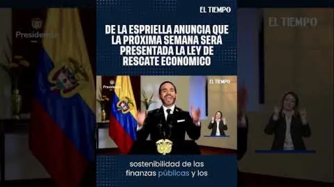 El presidente de la República anunció que la próxima semana se le presentará al país la "Ley de Rescate", una solución de fondo diseñada para afrontar los desafíos presupuestales y fiscales de la nación. Durante el anuncio, se detallarán con transparencia las medidas propuestas para garantizar la sostenibilidad de las finanzas públicas y asegurar los recursos necesarios para las prioridades de los colombianos, destacando el compromiso de asumir las decisiones con responsabilidad y dentro del marco legal.
#Colombia #Economía #FinanzasPúblicas #GobiernoNacional #ElTiempo #NoticiasColombia #ÚltimaHora
SUSCRÍBETE: https://bit.ly/eltiempoYT
Síguenos en nuestras redes sociales:
X: https://twitter.com/eltiempo
Facebook: https://www.facebook.com/eltiempo
Instagram: https://www.instagram.com/eltiempo
El Tiempo es el medio líder de noticias en Colombia, caracterizado por sus investigaciones y reportajes exclusivos, sobre: justicia, deportes, economía, política, cultura, tecnología, innovación, cambio climático, entre otros eventos noticiosos en Colombia y el mundo.
Para mayor información ingresa a: https://www.eltiempo.com
Otros canales de El Tiempo
Citytv: https://www.youtube.com/c/citytvbogota
Bravíssimo Citytv: https://www.youtube.com/c/BRAVISSIMOCITYTV
Portafolio: https://www.youtube.com/user/PortafolioCO
Futbolred: https://www.youtube.com/c/FutbolRedCO
