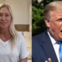 Marjorie Taylor Greene  y Donald Trump.
